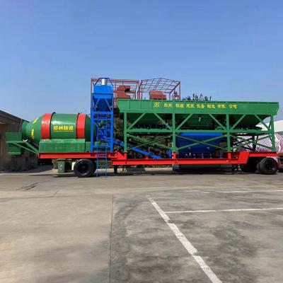 China YHZM portable mobile concrete batching type building material stores plant with drum concrete mixer lower price and high quality plant for sale for sale