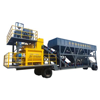 China Building material shops yhzs75 mobile concrete mixing plant in henan philippine factory Hengyuan produce concrete batching plant for sale