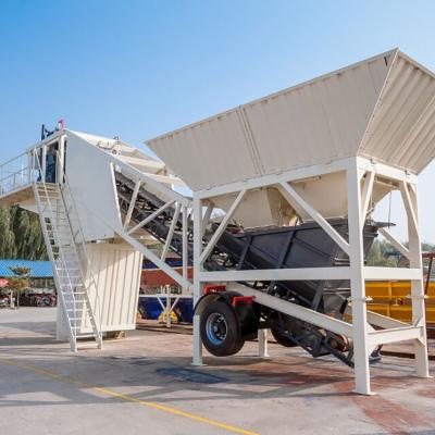 China Construction Material Stores Mobile Factory YHZS25 YHZS35 YHZS50 YHZS75 Concrete Factory Manufacturer Professional Batching Supplier for sale