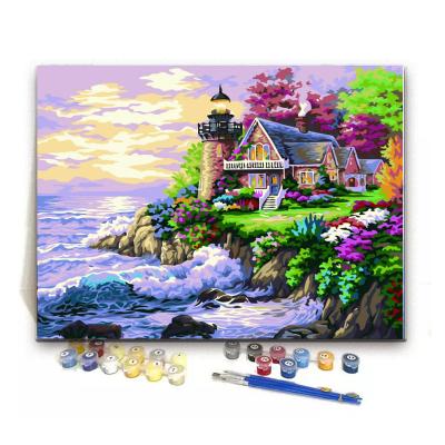 China Cartoon Wholesale Custom Canvas Prints Canvas Painting Landscape Paintings Seascape Painting by Numbers Wall Art Hanging Decorations for sale