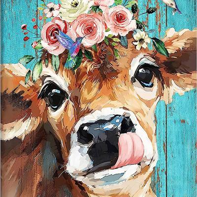 China CLASSIC Diamond Painting Kits for Adults&Kids DIY 5D Diamond Art Paint with Round Diamonds Full Drill Cow Gem Art Painting Kit for Home for sale