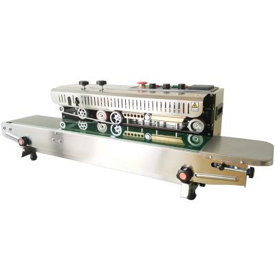 China Automatic Continuous Beverage Band Sealer Machine with Ink Printing for sale