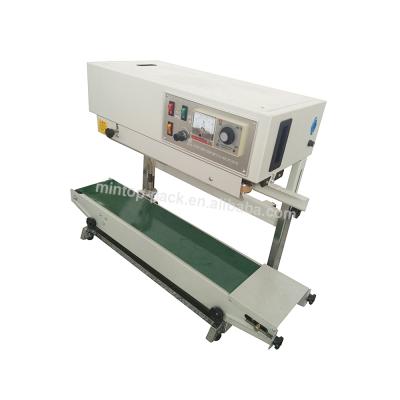 China FR-900V Vertical Continuous Beverage Plastic Bag Sealing Machine for sale