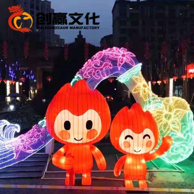 China Chinese Outdoor Traditional Zigong Silk Lantern Waterproof New Year Lantern Exhibition for sale