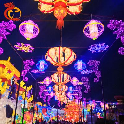 China Chinese New Year Decorations Big Chinese Outdoor Silk Lantern Festival Decoration For Sale for sale