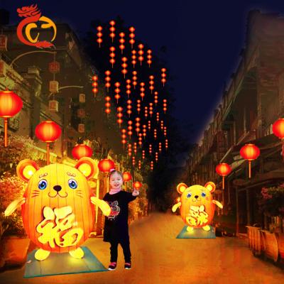 China China animal outdoor festival lantern animal silk lantern for sale for sale