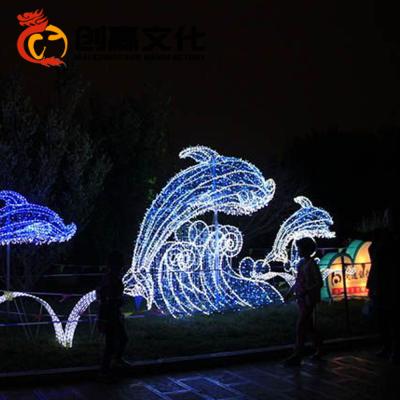 China Silk Lantern Outdoor Park Led Chinese New Year Silk Lantern For Sale for sale