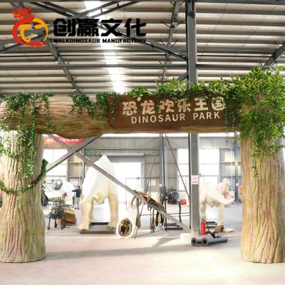 China Animated Dinosaur Gate Theme Park Dinosaur Gate Model For Decoration for sale