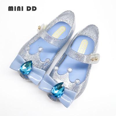 China Bling Kids Shoes Diamond Jelly Sandals Designer Bling MINI Double Density Waterproof Girls Summer Crown Bow Princess Cute Baby Girl Shoes for sale