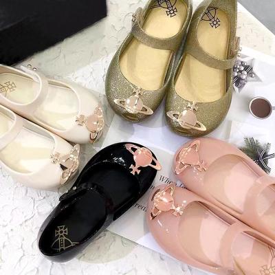 China Jelly Sandals Luxury High Quality Baby Waterproof Hot Princess Jelly Sandal Hook And Loop Kids Shoes Sale for sale