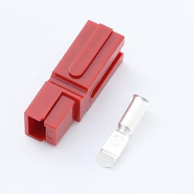 China Good Quality Single Pole 75A Anderson Plug Terminal Copper Silver Plated Anderson Forklift Plug 10/12AWG for sale