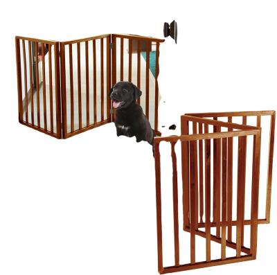 China Sustainable Wooden Pet Free Door Collection - Indoor DogFolding Fence Fence For Stairs, Doorways, And Gaps With Lightweight Design for sale