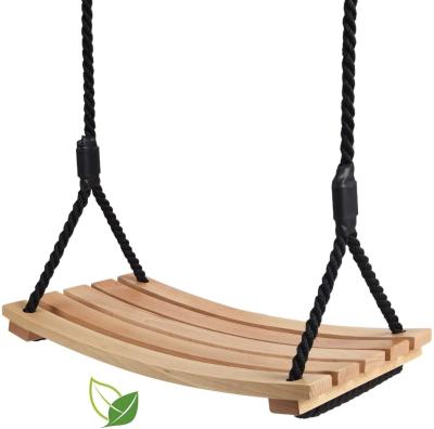 China Traditional Wooden Swing Hanging Tree Swings, Wooden Swings Seat 19.7*9.8*0.78 For Kids Adult Children With Adjustable Hemp Rope for sale