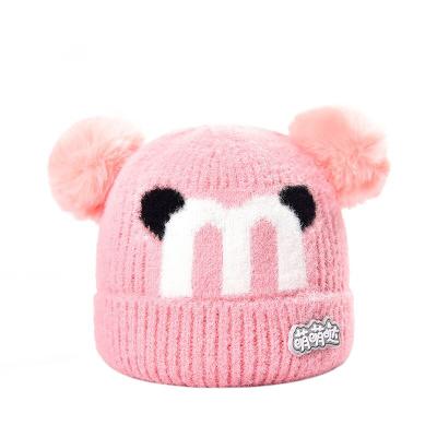 China Cute Crochet Dobby Button Infant Baby Bear Bear Cheap Baby Beanie Hat for sale