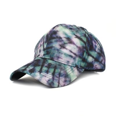 China New COMMON Embroidery Logo Tie Dye Baseball Cap Custom Made Fashion Hat Wholesale 6 Panel Sports Hats for sale