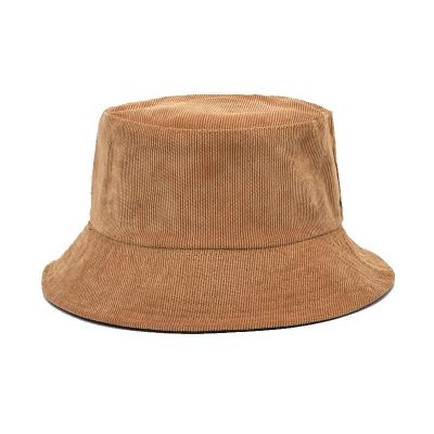 China 2021 New Image Fashion Colorful Corduroy Double Sided Bucket Hat For Ladies for sale