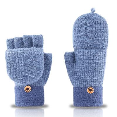 China Dobby New Christmas Gift Winter Warm Gloves Boy Girls Half Gloves for sale