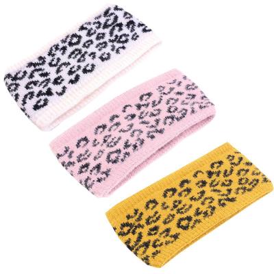 China Popular Winter Knit Jacquard Logo Custom Womens Headband For Women for sale