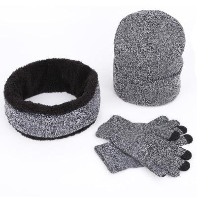 China Fashion Custom 100% Short Acrylic Winter Hat Scarf Glove Sets for sale