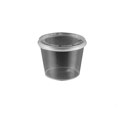 China Hot Sale Eco - Friendly Transparent Disposable Take Away Plastic Disposable Sauce Cup for sale