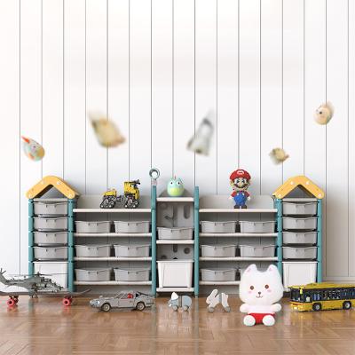 China Wholesale Safety Factory Cartoon Storage Rack Cabinet Combination Kids Toy Baby Plastic Drawer Children's Storage Cabinet For Home for sale