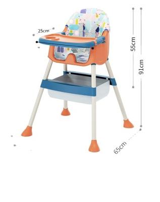 China Amazon modern cheap plastic portable baby highchair foldable feeding chair for sale