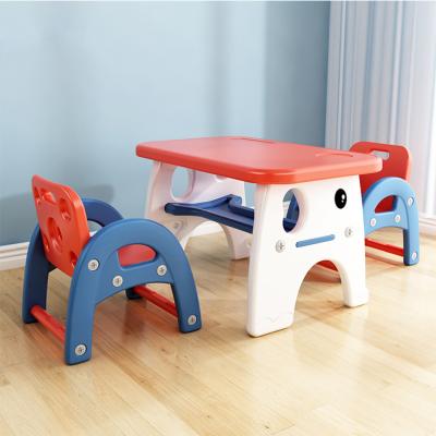 China Safety Kids Furniture Preschool Kids Study Indoor Outdoor Easy Clean Plastic Kids Activity Table and Chair Set for sale