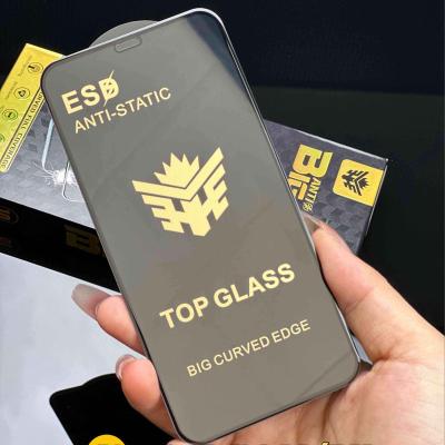 China Mobile phone 2.5d full cover esd screen protector for iphone 14 13 12 11 esd screen protector for sale