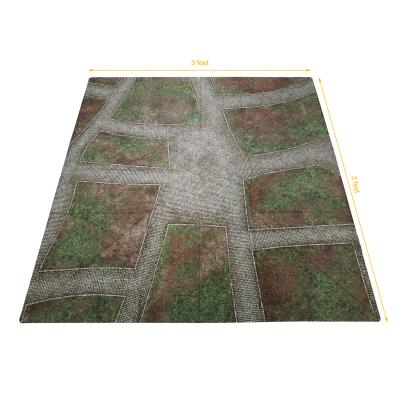 China 100% Eco-friendly Factory Supplies Custom Design Multifunctional Anti Slip Battle Mat Cloth Sublimation Board Game Playmat War Game for sale