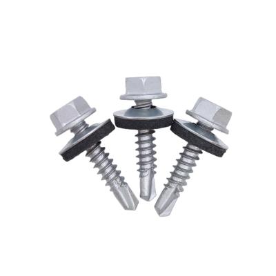 China HEX Top Quality Hex Head Self Drilling Screw Ruspert Plated for sale