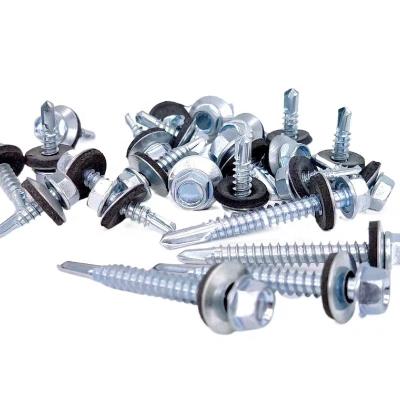 China HEX China Screw Manufacturer Galvanized Hex Head Self Drilling Screws Roofing Screws for sale