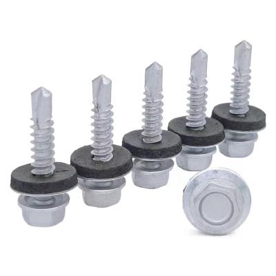 China HEX DIN7504K Hex Head Self Drilling Screws Dacromet Plated / Dacromet Roofing Screws For Building for sale