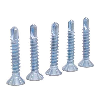 China Flat DIN7504P CSK Head/Flat Head Zinc Plated Self Drilling Screw Tianjin Screw Factory for sale