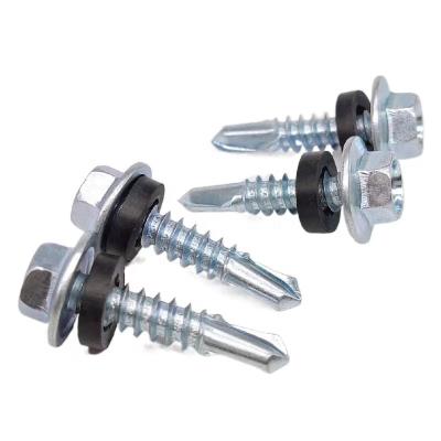 China Hex Flange Head Hex Flange Washer Head Self-Drilling Tek Screw Hexagon Washer Head Drilling Screws for sale