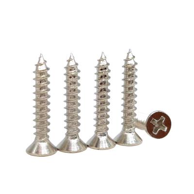 China Flat Nickel Plated Countersunk Head Self Tapping Screw for sale