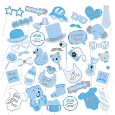 China Blue Glowing Festival Baby Shower Baby Photo Props Photography Birthday Party Decoration Set for sale