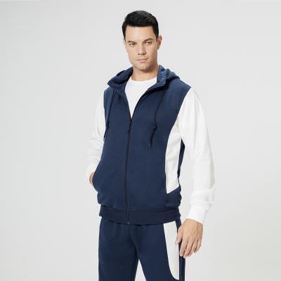 China Wholesale Slim Fit Anti-pilling Jogging Tracksuits Sport Hooded Sweatshirt Terry Sweatpants And French Zipper Hoodie Set For Men Tracksuit for sale