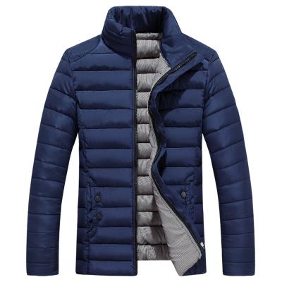 China OEM Plus Size Logo Winter Outdoor Outerwear Custom Quilted Cotton Wadded Coat Recycled 100% Polyester Stripper Padded Jackets For Men for sale