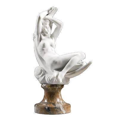 China EUROPEAN Custom Hand-made Marble Nude Statue Vivid Nude Girl Figures For Decor for sale