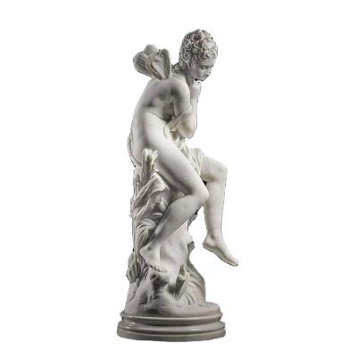 China EUROPEAN Factory Hand-made Stone Nude Girl Statue Garden Sculpture For OEM Service for sale