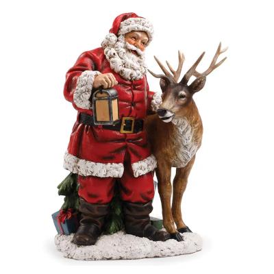 China Europe Factory Custom Garden Resin Statue Christmas Reindeer Statue For Holiday Decor for sale