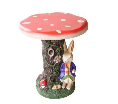 China Europe Factory Custom Resin Sculptures Resin Mushroom Table Statues For Theme Park for sale