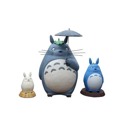 China Japan Custom Large Resin Totoro Statue Animation Character Statues For Garden Decor for sale