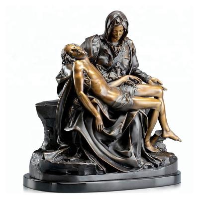 China Religious Factory Manufacture Pieta Statue Bronze Religious Mary Jesus Statue For Religion for sale