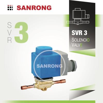 China SVR3 EVR3 110v AC 45bar R410A 220 Volt Industrial Brass Direct Acting Solenoid Valve For Air Conditioner for sale