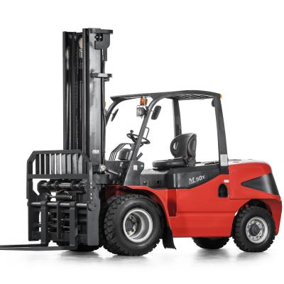 China China Hotels 5 Tons Max 10 Ton Diesel Forklift Truck With Side Clutch, Fork Positioner, Dual Front Tires for sale