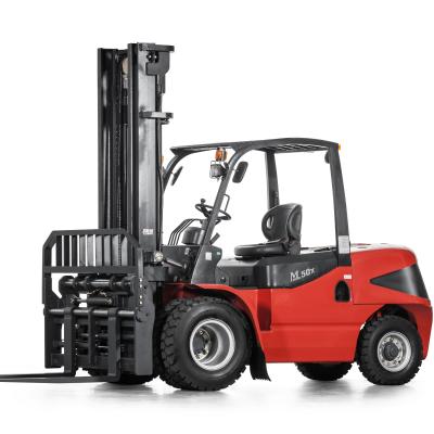 China Large Hotels 5 Ton Diesel Forklift With Side Clutch, Double Front Tires, Isuzu Engine for sale