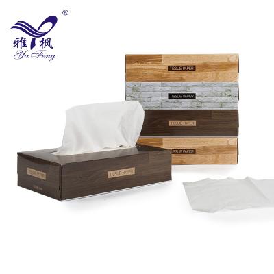 China Virgin (box-shaped) Soft Tissue Box Facial Tissue Tissue Box Wooden Tissue Hygienic Printed for sale