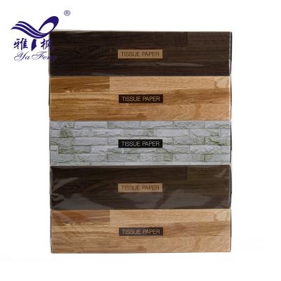 China Soft Tissue (Box Shaped) Printed Facial Tissue Box Virgin Wooden Pulp Box Hygienic Tissue Box for sale