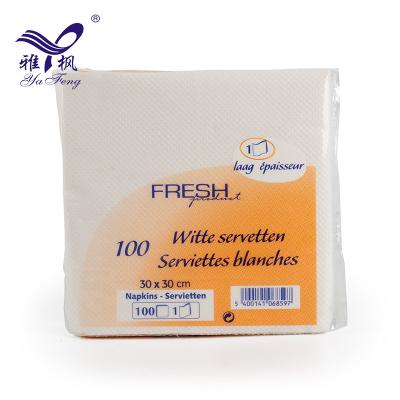 China Wholesale White Disposable Tissue Paper Napkin Paper Towel Virgin Wood Pulp (Napkin) for sale